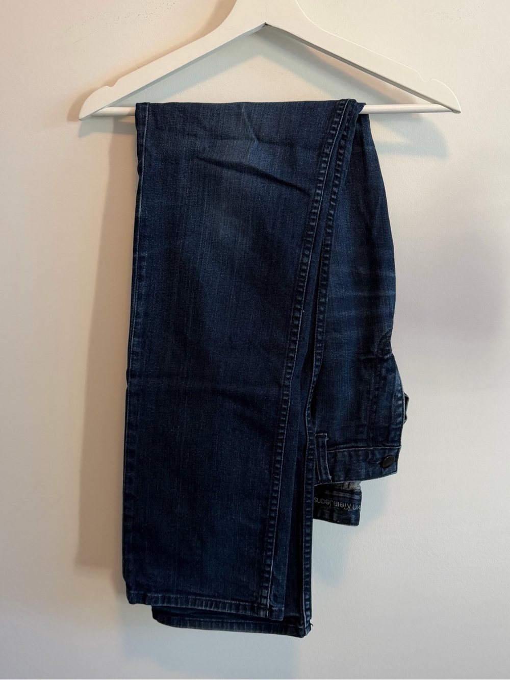Men's Calvin Klein Dark Blue Slim Straight Jeans - 34x34 - Picture 3 of 6